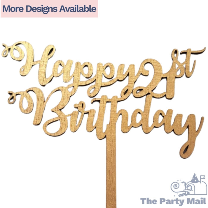 "Happy 21st Birthday" Letter Topper