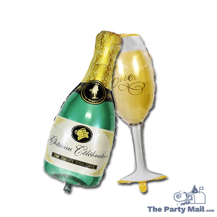 36" Champagne Glass & Bottle Balloon