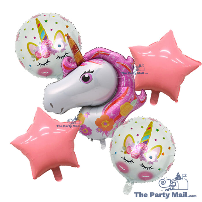 5Pcs Unicorn Balloon Pack