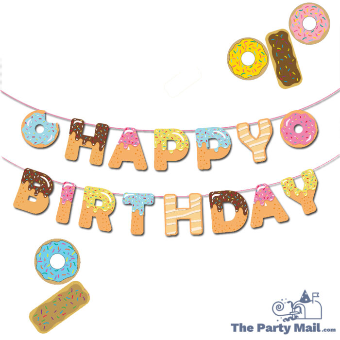 Doughnut "Happy Birthday" Card Banner