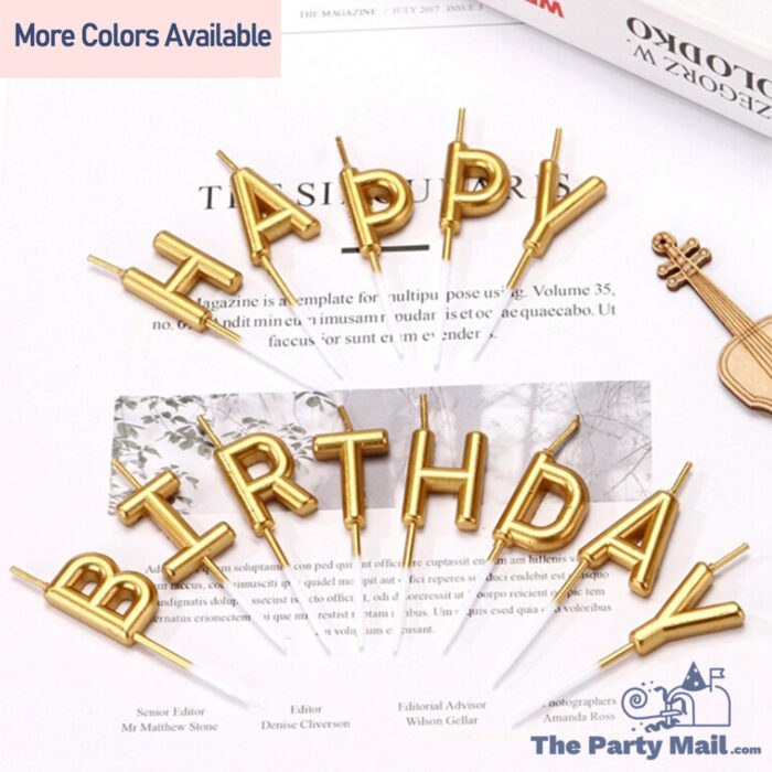 "HAPPY BIRTHDAY" Letter Candles